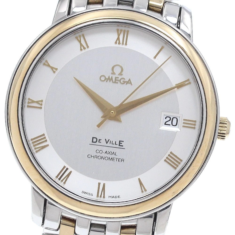 OMEGA DE VILLE PRESTIGE COAXIAL CHRONOMETER AUTOMATIC WATCH: OMEGA De Ville Prestige Coaxial chronometer Automatic Watch Brand: OMEGA Type/Style: Wristwatch Material: Band Material Stainless Steel/YG, Case Material Stainless Steel/YG Color: Dial Color Silver