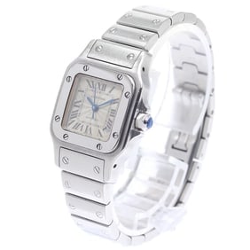 CARTIER SANTOS GALBEESM DATE SILVER DIAL AUTOMATIC WATCH: CARTIER Santos GalbeeSM Date Silver Dial Automatic Watch Brand: CARTIER Type/Style: Wristwatch Material: Band Material Stainless Steel, Case Material Stainless Steel Color: Dial Color Silver Size: Cas