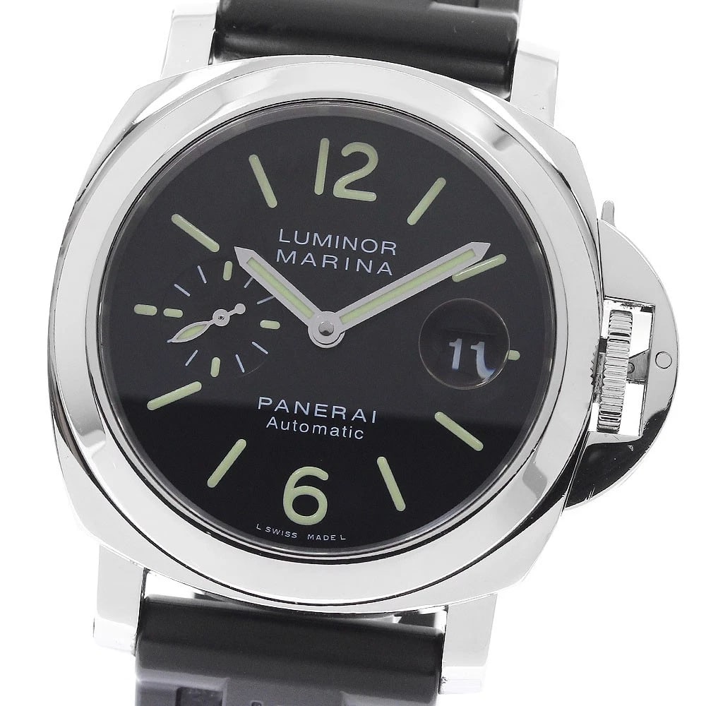 PANERAI LUMINOR MARINA SMALL SECONDS AUTOMATIC WATCH: PANERAI Luminor Marina Small seconds Automatic Watch Brand: PANERAI Type/Style: Wristwatch Material: Band Material rubber, Case Material Stainless Steel Color: Dial Color black Size: Case Size