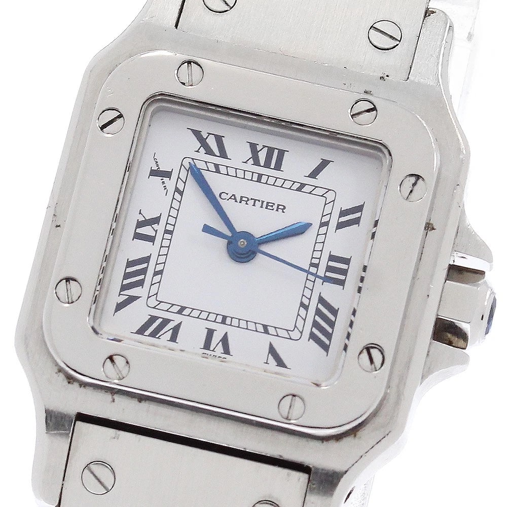 CARTIER SANTOS GALBEESM WHITE DIAL AUTOMATIC WATCH: CARTIER Santos GalbeeSM White Dial Automatic Watch Brand: CARTIER Type/Style: Wristwatch Material: Band Material Stainless Steel, Case Material Stainless Steel Color: Dial Color white Size: Case Size