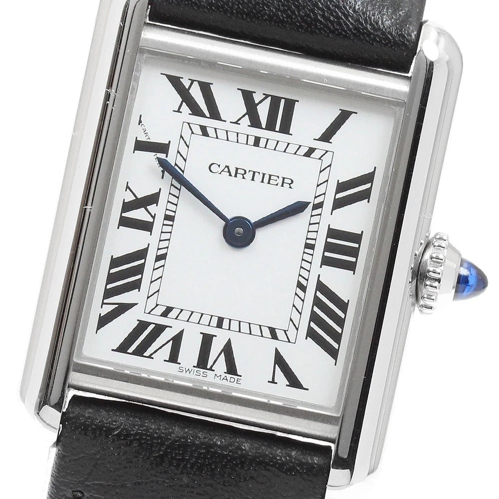 CARTIER TANK MUST SM SILVER DIAL QUARTZ WATCH: CARTIER Tank Must SM Silver Dial Quartz Watch Brand: CARTIER Type/Style: Wristwatch Material: Band Material leather, Case Material Stainless Steel Color: Dial Color Silver Size: Case Size About22mm (0