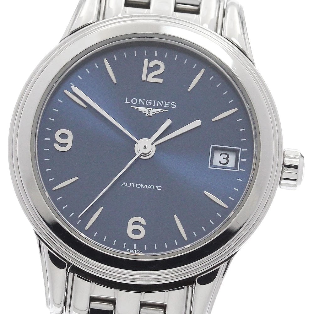 LONGINES FLAGSHIP DATE NAVY DIAL AUTOMATIC WATCH: LONGINES Flagship Date Navy Dial Automatic Watch Brand: LONGINES Type/Style: Wristwatch Material: Band Material Stainless Steel, Case Material Stainless Steel Color: Dial Color Navy Size: Case Size