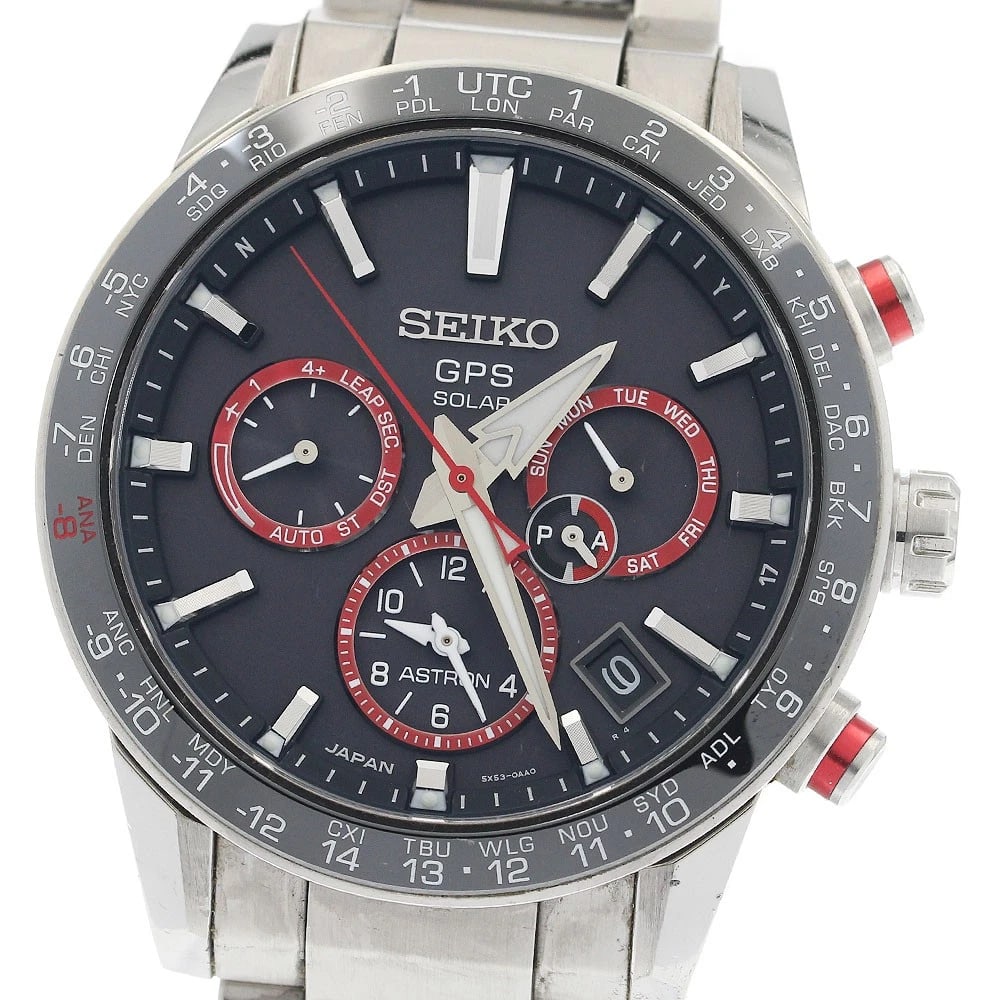 SEIKO ASTRON SHOHEI OHTANI SOLAR POWERED RADIO WATCH: SEIKO Astron Shohei Ohtani Solar Powered Radio Watch Brand: SEIKO Type/Style: Wristwatch Material: Band Material Stainless Steel, Case Material Ceramic / Stainless Steel Color: Dial Color black Size: