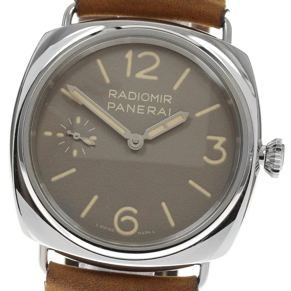 PANERAI RADIOMIR LIMITED BROWN DIAL HAND WINDING WATCH: PANERAI Radiomir Limited Brown Dial Hand Winding Watch Brand: PANERAI Type/Style: Wristwatch Material: Band Material leather, Case Material Stainless Steel Color: Dial Color Brown Size: Case Size