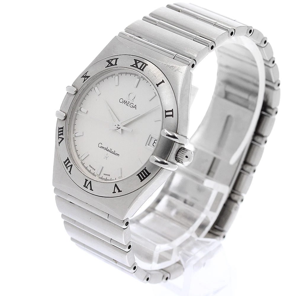 OMEGA CONSTELLATION DATE WHITE DIAL QUARTZ WATCH: OMEGA Constellation Date white Dial Quartz Watch Brand: OMEGA Type/Style: Wristwatch Material: Band Material Stainless Steel, Case Material Stainless Steel Color: Dial Color white Size: Case Size Abou