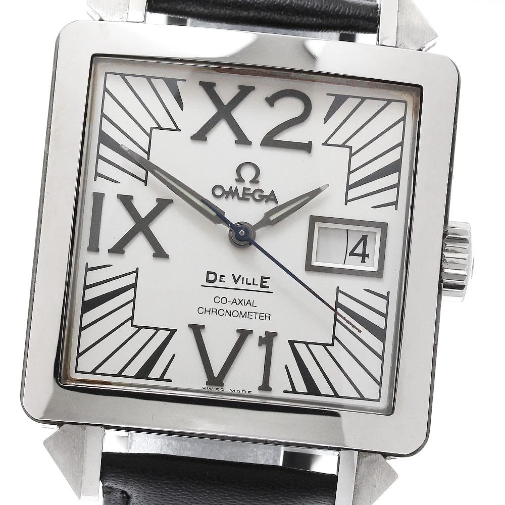 OMEGA DE VILLE COAXIAL BIG DATE SILVER DIAL AUTOMATIC WATCH: OMEGA De Ville Coaxial Big Date Silver Dial Automatic Watch Brand: OMEGA Type/Style: Wristwatch Material: Band Material leather, Case Material Stainless Steel Color: Dial Color Silver Size: Case Size