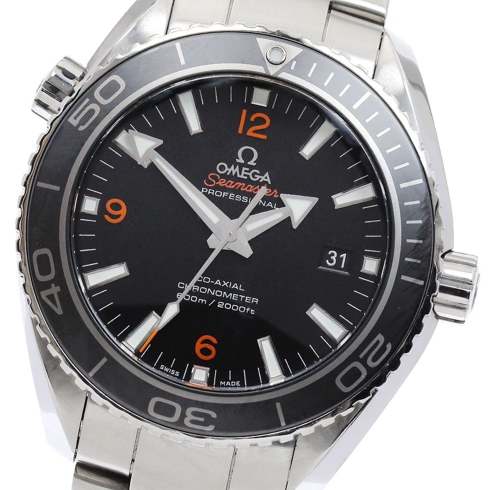 OMEGA SEAMASTER PLANET OCEAN DATE AUTOMATIC WATCH: OMEGA Seamaster Planet Ocean Date Automatic Watch Brand: OMEGA Type/Style: Wristwatch Material: Band Material Stainless Steel, Case Material Stainless Steel Color: Dial Color black Size: Case Size