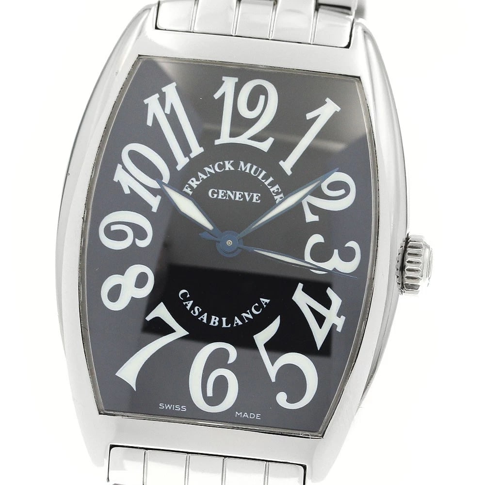 FRANCK MULLER CASABLANCA BLACK DIAL AUTOMATIC WATCH: FRANCK MULLER Casablanca Black Dial Automatic Watch Brand: FRANCK MULLER Type/Style: Wristwatch Material: Band Material Stainless Steel, Case Material Stainless Steel Color: Dial Color black Size: Cas