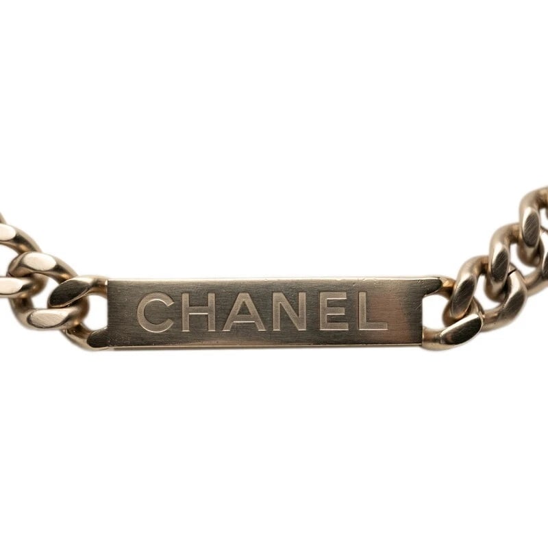 CHANEL NECKLACE LOGO COCO MARK CHAIN GOLD PLATED (1 of 3)