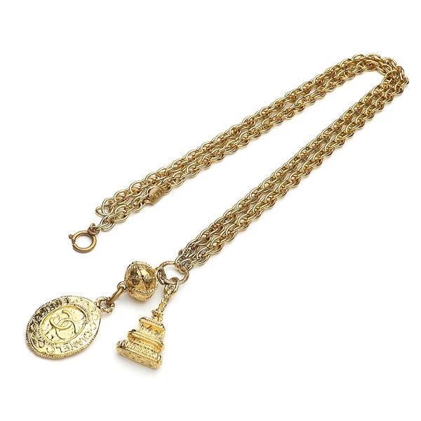CHANEL PENDANT LONG NECKLACE COCO MARK GOLD (1 of 3)