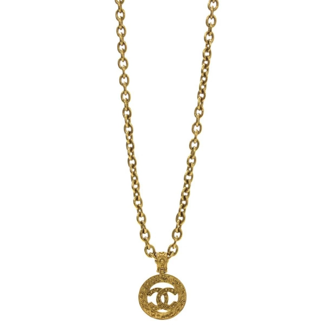 CHANEL NECKLACE GOLD NECK LONG CHAIN: CHANEL Necklace Gold Neck Long Chain Brand: CHANEL Type/Style: Necklace Material: None, Color: GOLD Size: Neck Circumference: Approx. 65cm Chain Width: Approx. 0.8cm Top: W4 x H4cm (W x H) Accesso