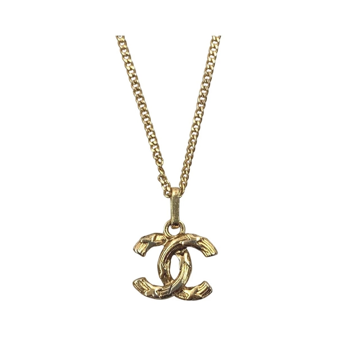 CHANEL MINI COCO MARK NECKLACE GOLD CC LOGO CHARM: CHANEL Mini coco Mark Necklace Gold CC Logo Charm Brand: CHANEL Type/Style: Necklace Material: GP, Color: GOLD Size: Chain length: 38 cm Approx. 12 mm x 15 mm Accessories: None Accessories