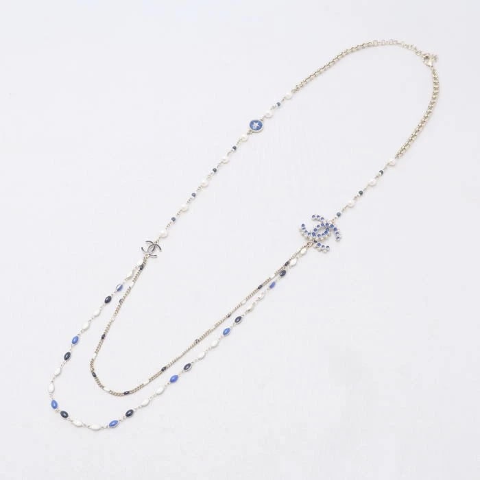 CHANEL COCO MARK ? PEARL STONE LONG NECKLACE GOLD PLATED: CHANEL Coco Mark ? Pearl Stone Long Necklace Gold Plated Brand: CHANEL Type/Style: Necklace Material: GP Gold Plated, Color: GOLD Size: Chain Size: Approximately 86cm (maximum length) Large Coco Mark: