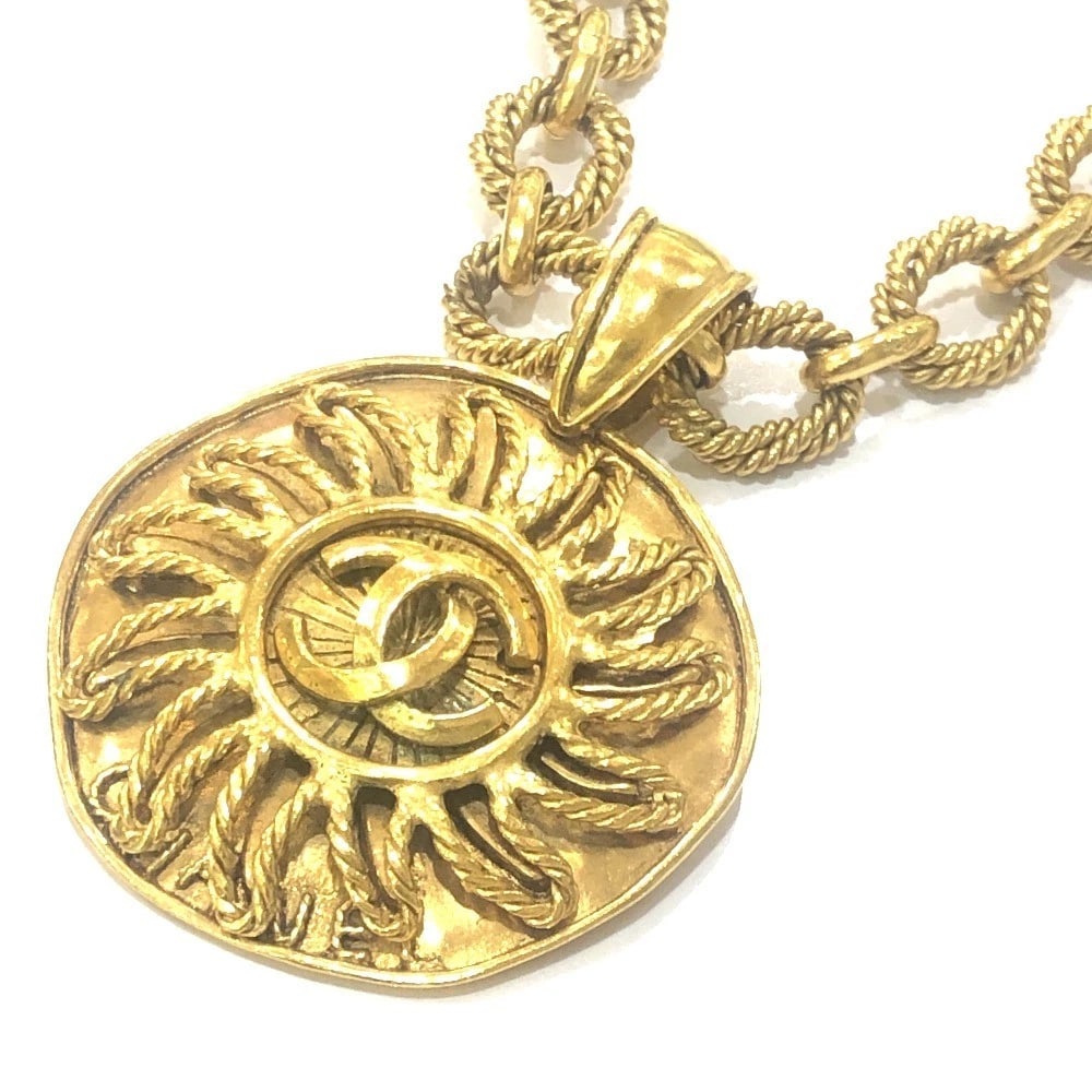 CHANEL NECKLACE COCO MARK SUN MOTIF CHAIN GOLD (1 of 7)