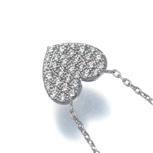 TIFFANY & CO. DIAMOND HEART PAVE NECKLACE PENDANT 18K WHITE GOLD: Tiffany & Co. Diamond Heart Pave Necklace Pendant 18K White Gold Brand: Tiffany & Co. Type/Style: Necklaces Material: K18WG/18k White Gold, Main Stone/Creation natural Color: white gold Size: