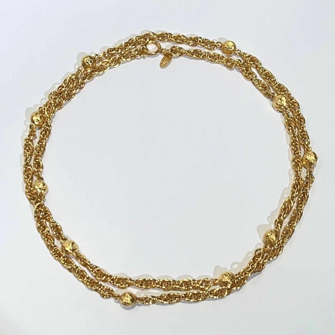 CHANEL LONG NECKLACE CHAIN GOLD GP (1 of 5)