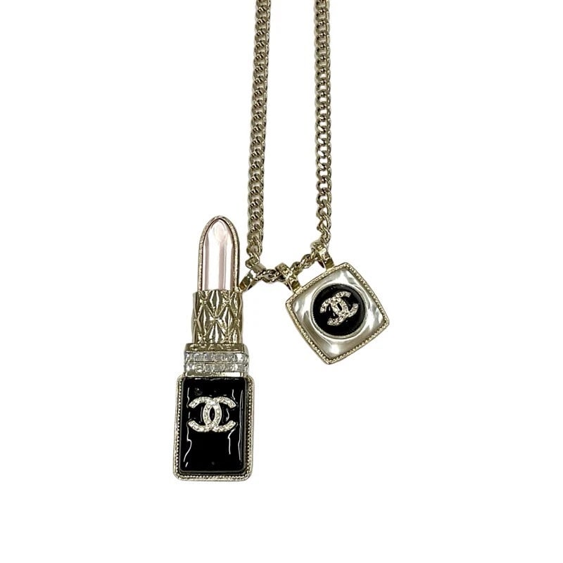 CHANEL NECKLACE PENDANT GOLD COCO MARK LIP CHARM RHINESTONE: CHANEL Necklace Pendant Gold Coco Mark Lip Charm Rhinestone Brand: CHANEL Type/Style: Pendant Material: GP, Color: GOLD Size: Length 59cm-68cm Accessories: None Accessories Notice: When pu