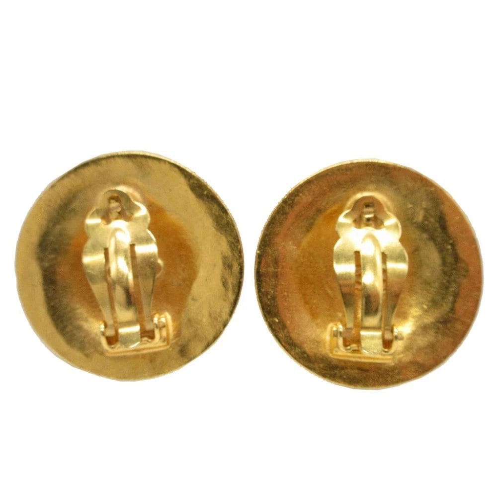 CHANEL COCO METAL GOLD EARRINGS: Chanel Coco Metal Gold Earrings Brand: Chanel Type/Style: Earrings Material: Metal, Color: GOLD Size: Approximately 32mm Accessories: None Accessories Notice: When purchasing pre-owned goo