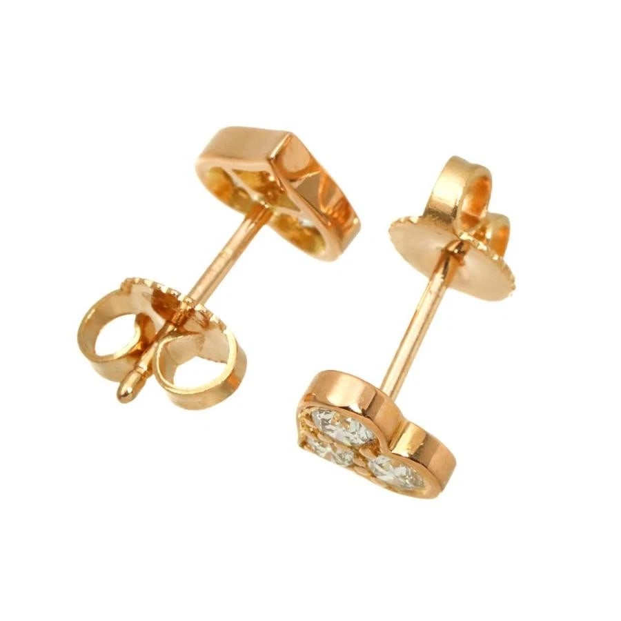TIFFANY & CO. EARRINGS DIAMOND K18 PG PINK GOLD 750: Tiffany & Co. Earrings Diamond K18 PG Pink Gold 750 Brand: Tiffany & Co. Type/Style: Earrings Material: 18K Pink Gold, Color: Pink Gold Size: 6.7mm (height) x 7.2mm (width) Accessories: None <