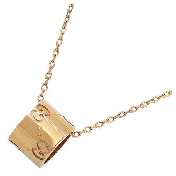 GUCCI NECKLACE GG ICON RING TOP K18PG PINK GOLD 750PG: GUCCI Necklace GG Icon Ring Top K18PG Pink Gold 750PG Brand: Gucci Type/Style: Necklace Material: K18PG (750) Pink Gold, Color: Pink Gold (Rose Gold) Size: Neck Circumference: Approx. 38cm/40cmCharm:
