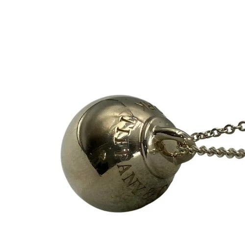 TIFFANY & CO. NECKLACE AG925 BALL SILVER: TIFFANY & CO. Necklace AG925 Ball Silver Brand: Tiffany & Co. Type/Style: Necklace Material: Ag925, Color: Silver Size: Necklace Chain Length: 70-80cmBall Diameter: 18.8mm Accessories: None