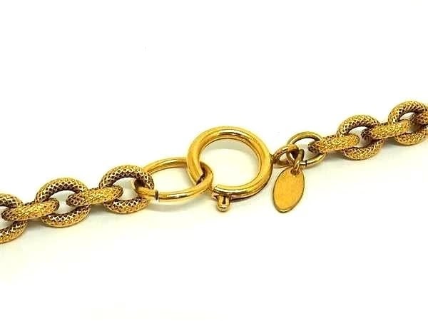 CHANEL COCO MARK GRIPOA NECKLACE PENDANT: CHANEL Coco Mark Gripoa Necklace Pendant Brand: CHANEL Type/Style: Necklace Material: GP, Color: Gold x Red Size: Total length approx. 76.5 cm Accessories: None Accessories Notice: When pu