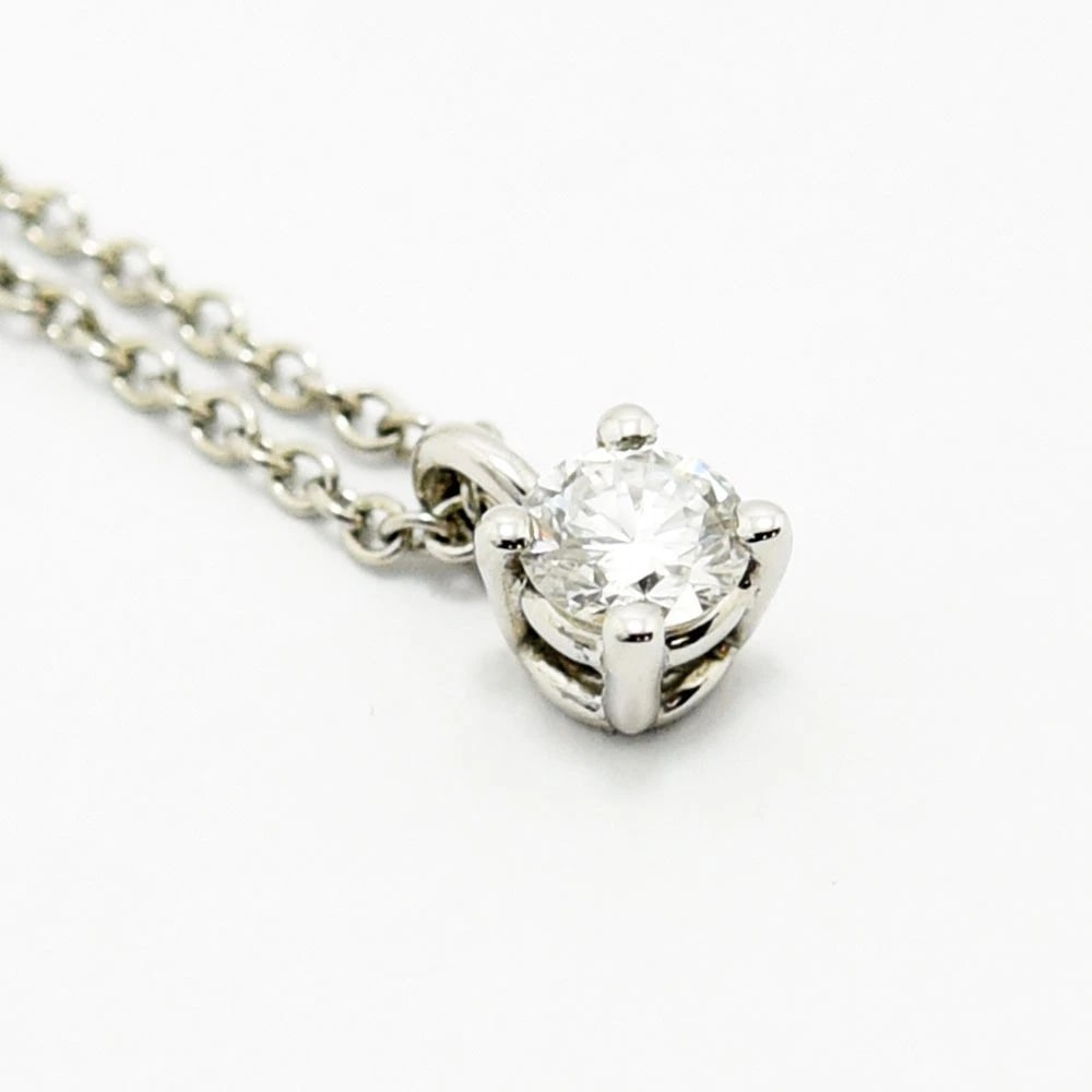 TIFFANY & CO. SOLITAIRE NECKLACE PENDANT SOLITAIRE DIAMOND PT950: Tiffany & Co. Solitaire Necklace Pendant Solitaire Diamond PT950 Brand: Tiffany & Co. Type/Style: Pendant Material: PT950 / Diamond, Main Stone/Creation Natural Color: None Size: Approx. 41cm / Top: A