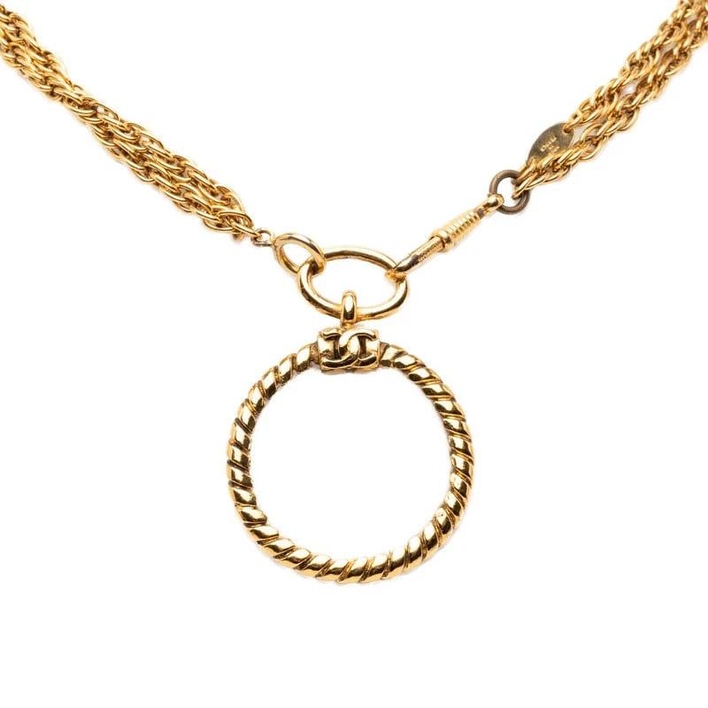 CHANEL NECKLACES & PENDANTS GOLD: CHANEL Necklaces & Pendants gold Brand: CHANEL Type/Style: Necklace & Pendants Material: Plated, Color: GOLD Size: Total length: Approx. 94cm Top: Approx. W 41.5mm x H 42.7mm Accessories: None
