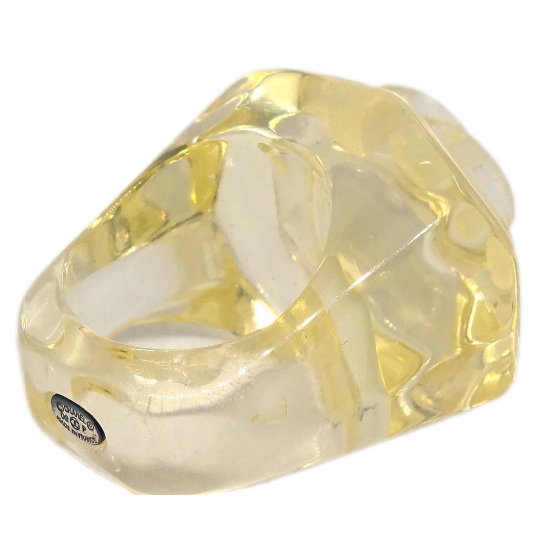 CHANEL CLEAR ACRYLIC RING - 2