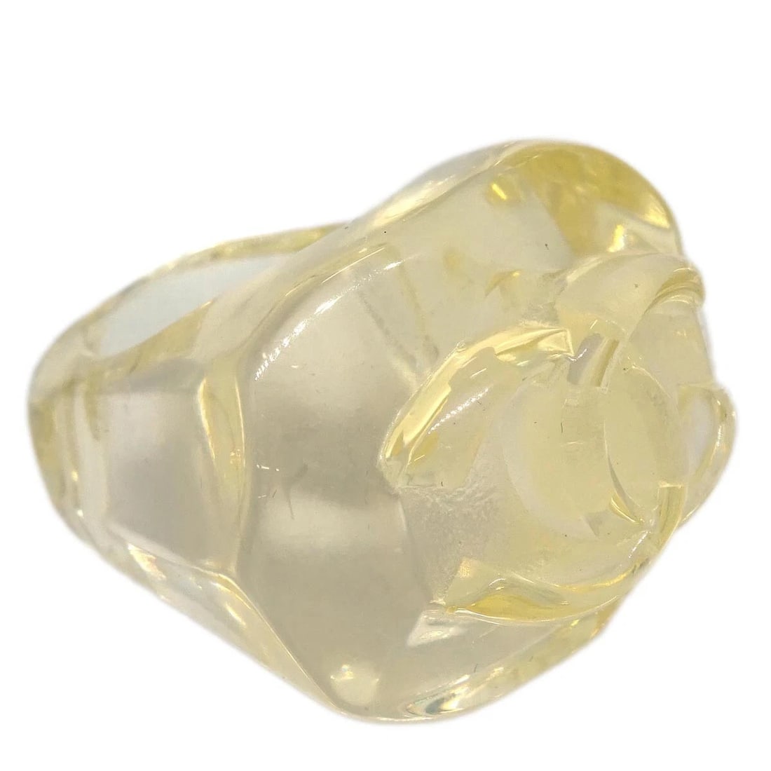 CHANEL CLEAR ACRYLIC RING - 3