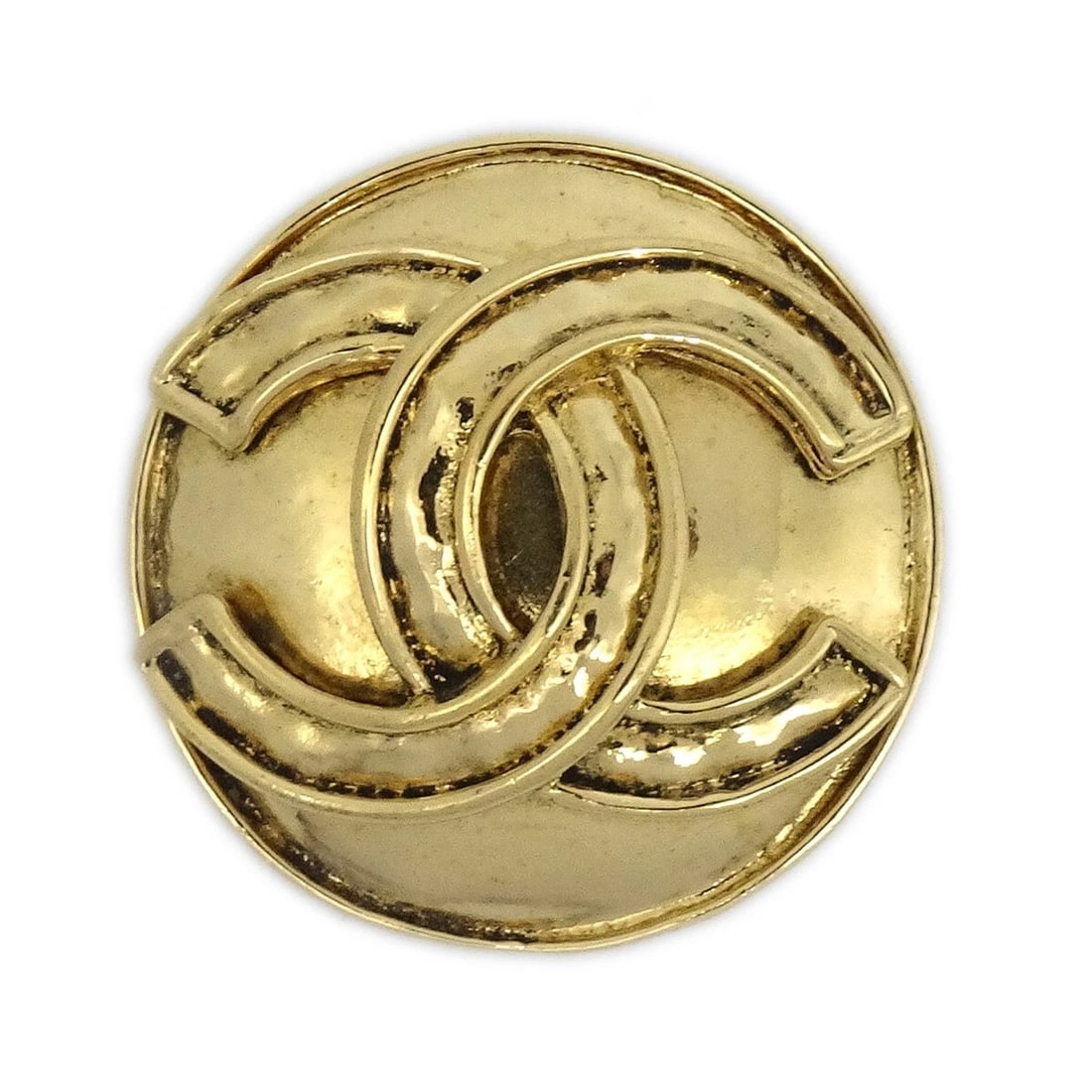 CHANEL GOLD MEDALLION BROOCH PIN: Chanel Gold Medallion Brooch Pin Brand: CHANEL Type/Style: Brooch Material: Gold Plated Color: gold Size: Diameter : 3.0 cm Accessories: None Accessories Notice: When purchasing pre-owned