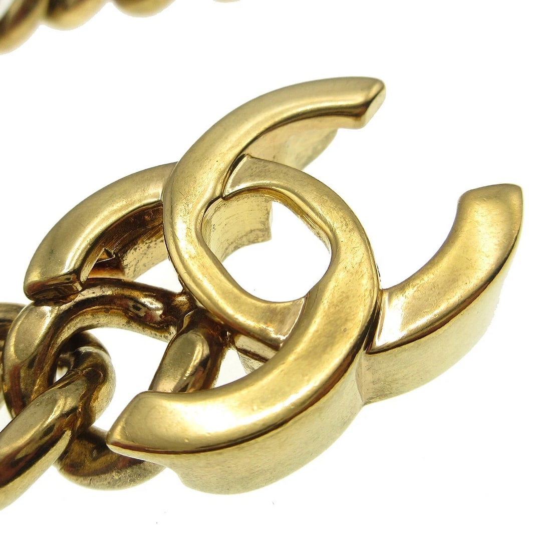 CHANEL GOLD TURNLOCK CHAIN BRACELET - 2
