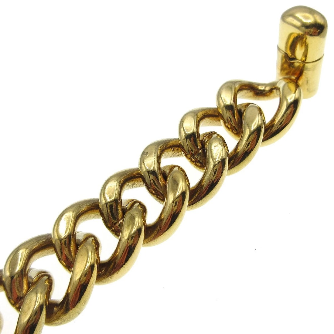 CHANEL GOLD TURNLOCK CHAIN BRACELET - 3