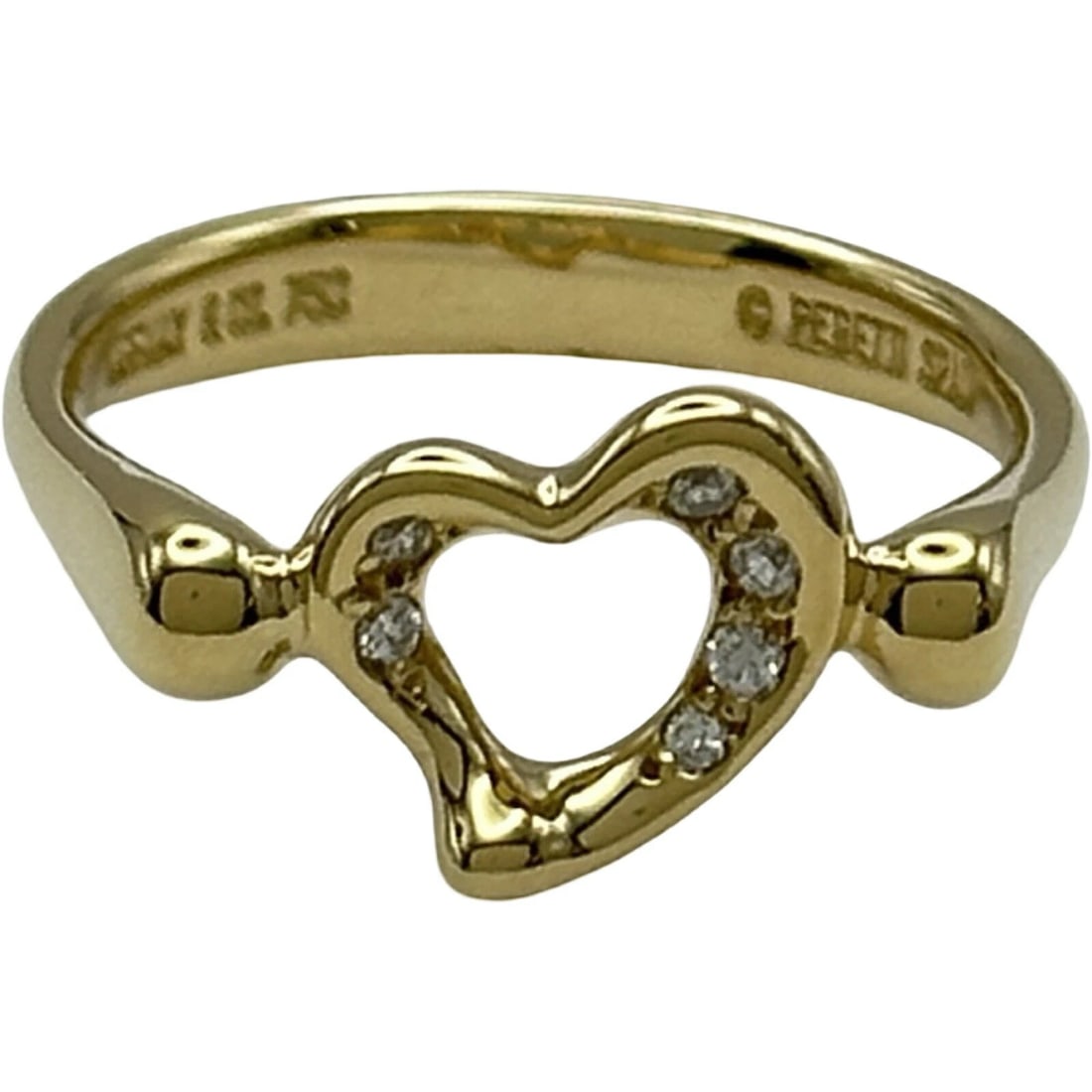 TIFFANY & CO. OPEN HEART RING GOLD 18K JEWELRY: Tiffany & Co. Open Heart Ring Gold 18K Jewelry Brand: Tiffany & Co. Type/Style: Ring Material: 18K YG Color: YG Size: 5.5 US Accessories: None Accessories Notice: When purchasing pre-owned goods,