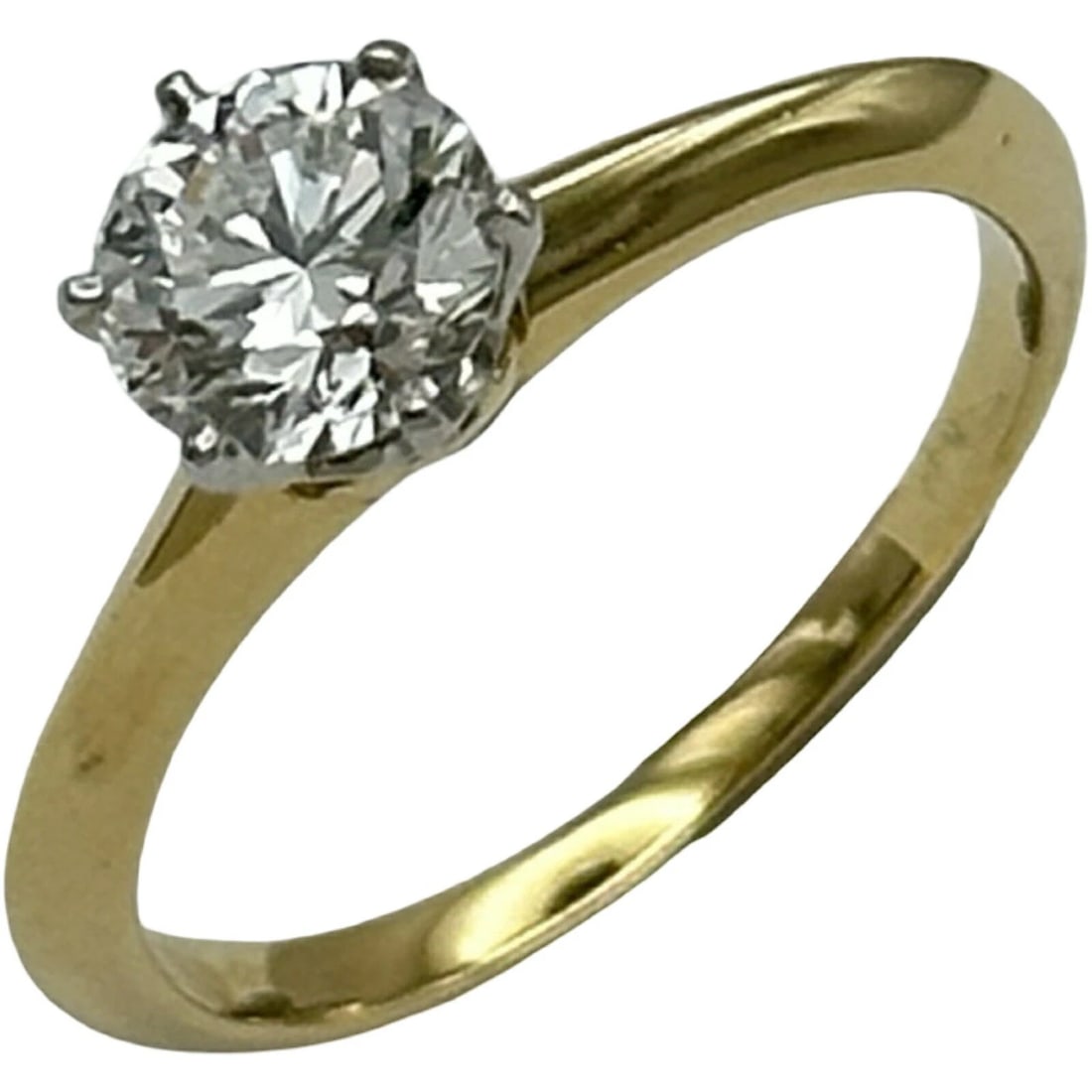 TIFFANY & CO. SOLITAIRE RING GOLD 18K DIAMOND JEWELRY: Tiffany & Co. Solitaire Ring Gold 18K Diamond Jewelry Brand: Tiffany & Co. Type/Style: Ring Material: 18K YG Color: YG Size: 4.5 US Accessories: None Accessories Notice: When purchasing pre-owned