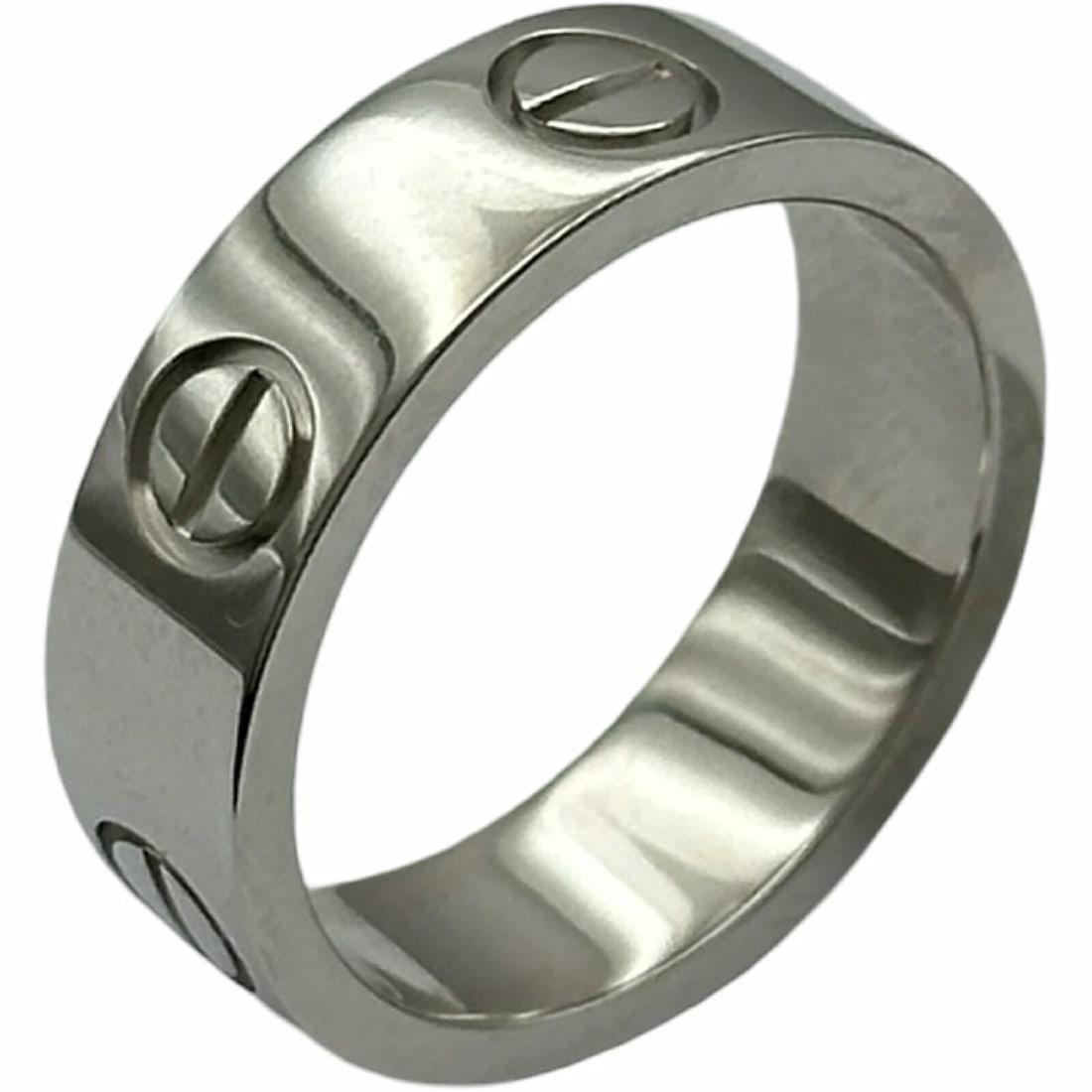 CARTIER LOVE RING WHITE GOLD 18K JEWELRY: Cartier Love Ring White Gold 18K Jewelry Brand: Cartier Type/Style: Ring Material: 18K WG Color: WG Size: 5.5 US Accessories: None Accessories Notice: When purchasing pre-owned goods, plea