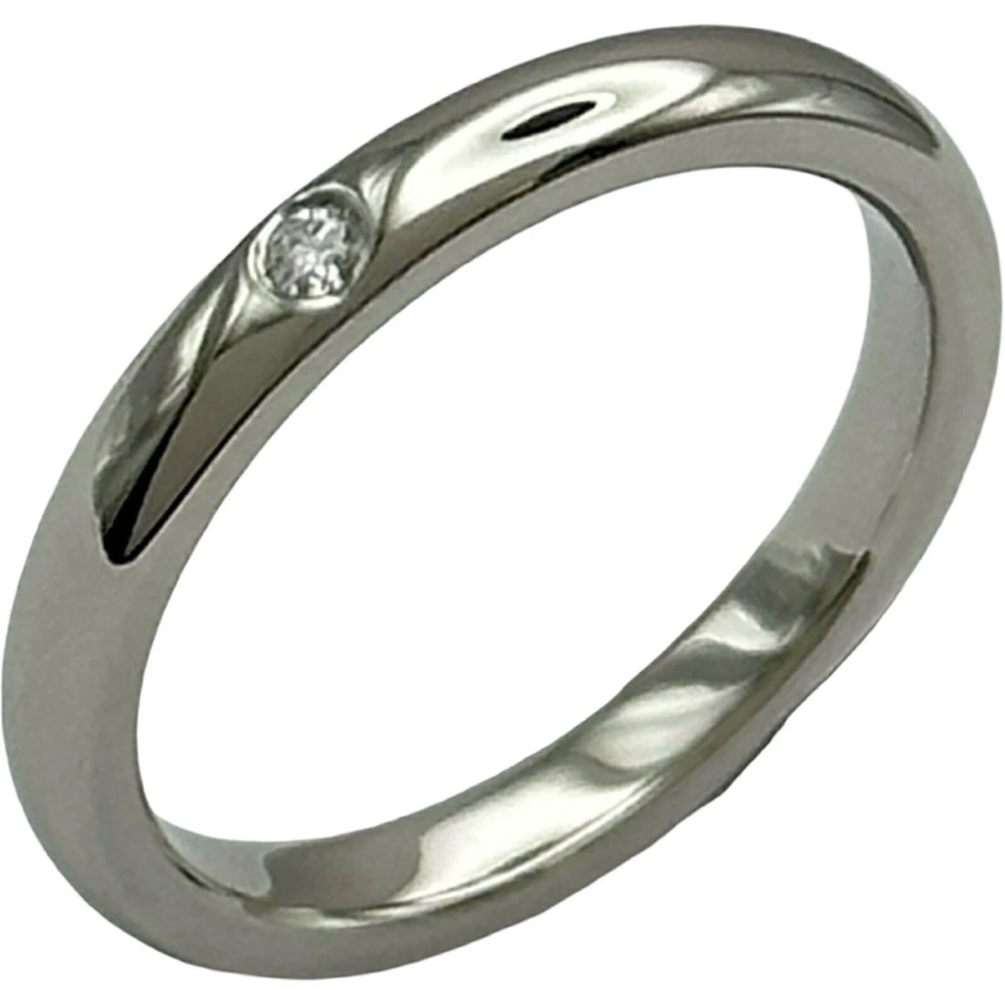 TIFFANY & CO. STACKING RING DIAMOND JEWELRY: Tiffany & Co. Stacking Ring Diamond Jewelry Brand: Tiffany & Co. Type/Style: Ring Material: Pt950 Color: PT Size: 5 US Accessories: None Accessories Notice: When purchasing pre-owned goods