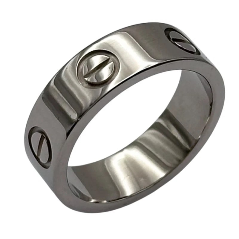 CARTIER LOVE RING WHITE GOLD 18K JEWELRY: Cartier Love Ring White Gold 18K Jewelry Brand: Cartier Type/Style: Ring Material: K18 WG Color: WG Size: 5 US Accessories: None Accessories Notice: When purchasing pre-owned goods, please refer to