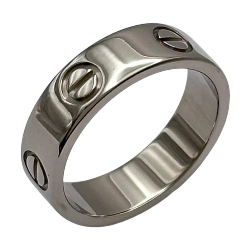 CARTIER LOVE RING WHITE GOLD 18K JEWELRY: Cartier Love Ring White Gold 18K Jewelry Brand: Cartier Type/Style: Ring Material: 18K WG Color: WG Size: 6.5 US Accessories: None Accessories Notice: When purchasing pre-owned goods, please refer to