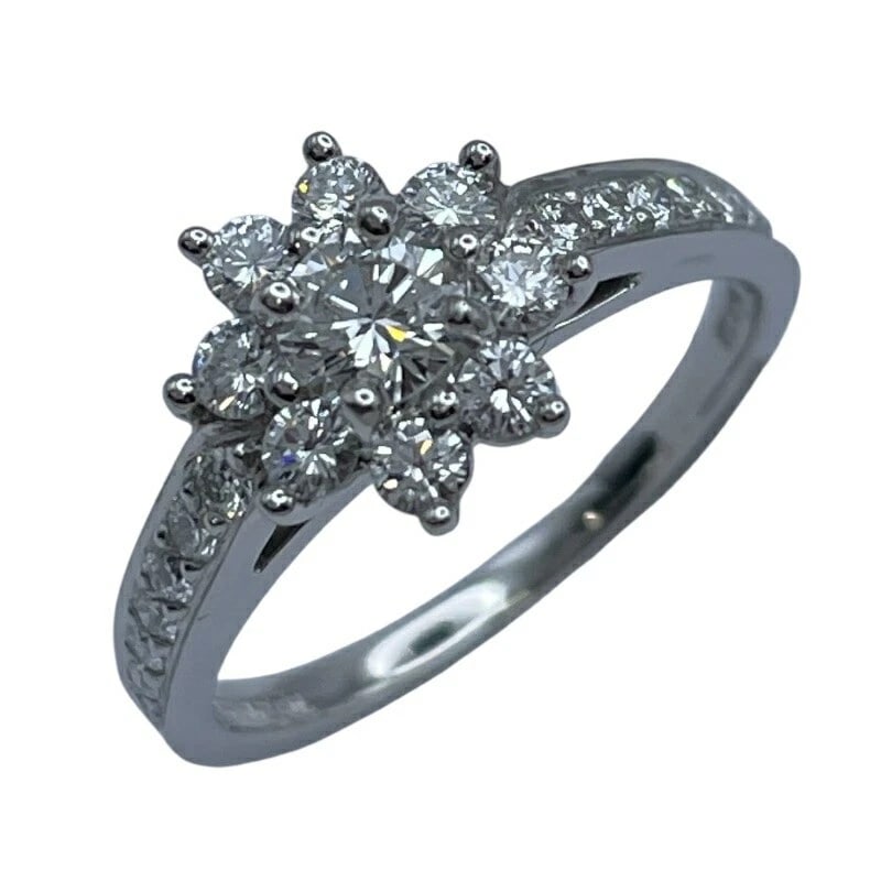 TIFFANY & CO. FLORAL RING PLATINUM PT950 JEWELRY: Tiffany & Co. Floral Ring Platinum Pt950 Jewelry Brand: Tiffany & Co. Type/Style: Ring Material: Pt950 Color: PT Size: 4.5 US Accessories: None Accessories Notice: When purchasing pre-owne