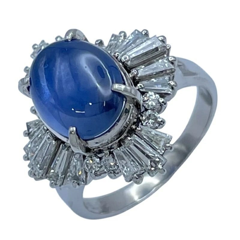 SAPPHIRE RING PLATINUM PT900 JEWELRY: Sapphire Ring Platinum Pt900 Jewelry Brand: Unbranded Type/Style: Ring Material: Pt900, Main Stone Sapphire Color: PT Size: 8 US Accessories: None Accessories Notice: When purchasing pre-owned goods,