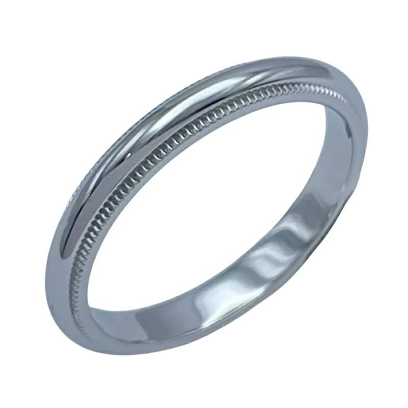 TIFFANY & CO. MILGRAIN RING PLATINUM PT950 JEWELRY: Tiffany & Co. Milgrain Ring Platinum Pt950 Jewelry Brand: Tiffany & Co. Type/Style: Ring Material: Pt950 Color: PT Size: 7 US Accessories: None Accessories Notice: When purchasing pre-owne