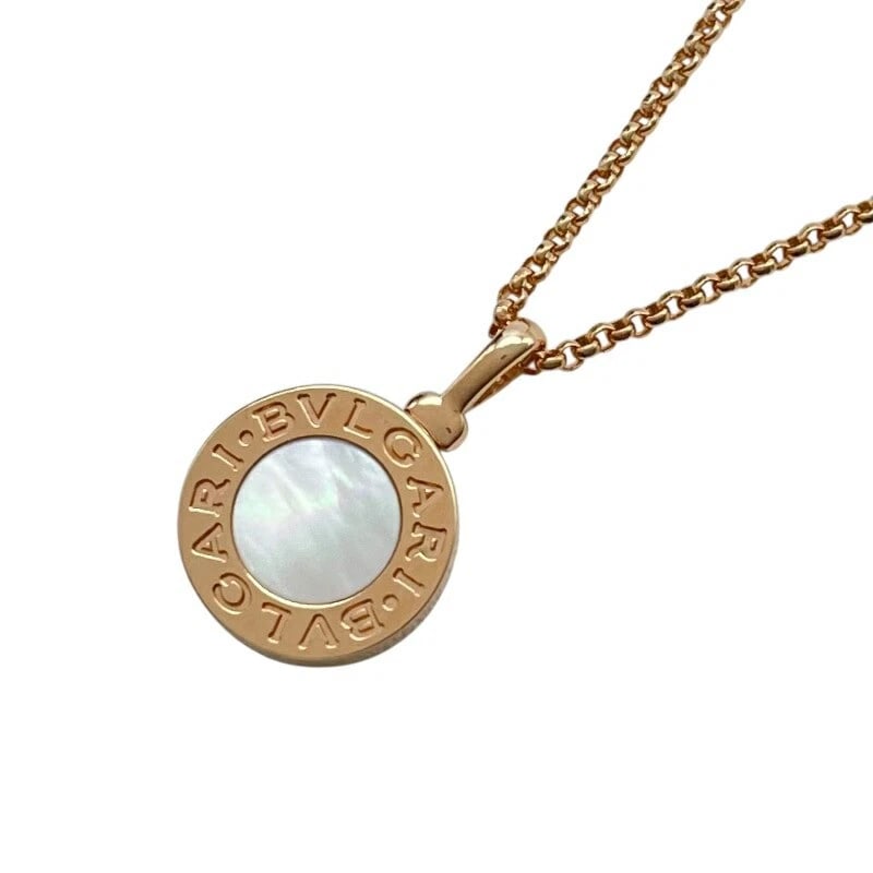 BVLGARI NECKLACE PINK GOLD AU750 JEWELRY: Bvlgari Necklace Pink Gold Au750 Jewelry Brand: Bvlgari Type/Style: Necklace Material: 18K PG Color: PG Size: Size Height: approx. 17.0mm Width: approx. 10.9mm Chain length: approx. 42cm Accessories: