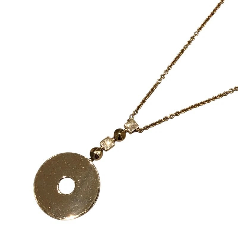BVLGARI LUCIA NECKLACE GOLD 750 JEWELRY: Bvlgari Lucia Necklace Gold 750 Jewelry Brand: Bvlgari Type/Style: Necklace Material: 18K YG Color: YG Size: Size Length: approx. 47.4mm Width: approx. 24.9mm Chain length: approx. 42cm Total length: 