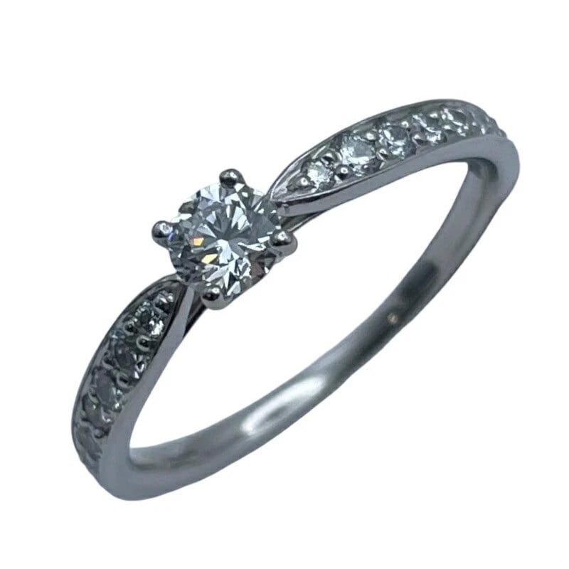TIFFANY & CO. HARMONY SOLITAIRE RING JEWELRY: Tiffany & Co. Harmony Solitaire Ring Jewelry Brand: Tiffany & Co. Type/Style: Ring Material: Pt950 Color: PT Size: 4.5 US Accessories: None Accessories Notice: When purchasing pre-owned go