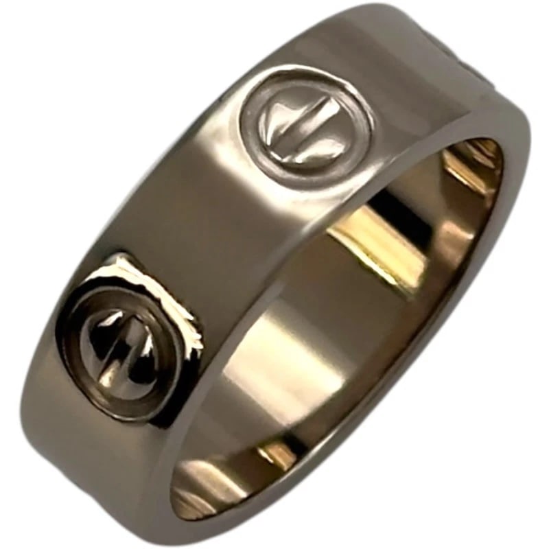 CARTIER LOVE RING WHITE GOLD 18K JEWELRY: Cartier Love Ring White Gold 18K Jewelry Brand: Cartier Type/Style: Ring Material: 18K WG Color: WG Size: 4.5 US Accessories: None Accessories Notice: When purchasing pre-owned goods, please refer to