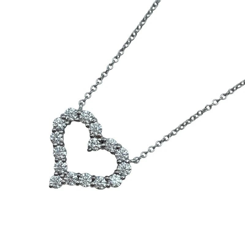 TIFFANY & CO. SENTIMENTAL HEART NECKLACE PLATINUM PT950 JEWELRY: Tiffany & Co. Sentimental Heart Necklace Platinum Pt950 Jewelry Brand: Tiffany & Co. Type/Style: Necklace Material: Pt950 Color: PT Size: Size Height: approx. 13.6mm Width: approx. 15.4mm Chain length