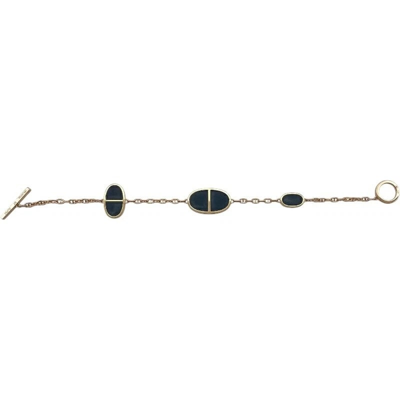 HERMES VERSO BRACELET PINK GOLD AU750: Hermes Verso Bracelet Pink Gold Au750 Brand: Hermes Type/Style: Bracelet Material: 18K PG Color: PG Size: Size Arm circumference: Approximately 16cm Accessories: None Accessories Notice: W