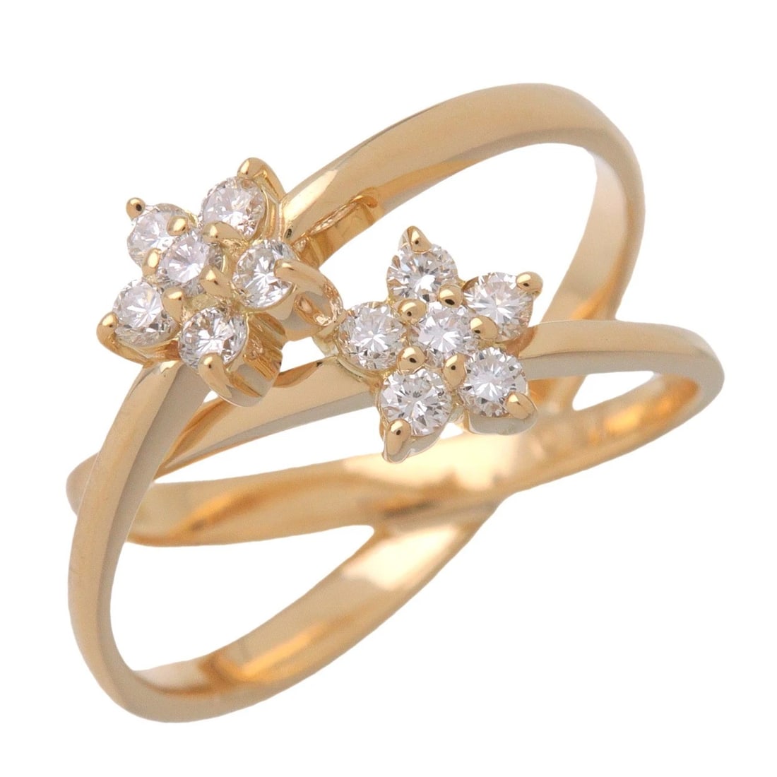 PONTE VECCHIO FLOWER DIAMOND RING: Ponte Vecchio Flower Diamond Ring Brand: Ponte Vecchio Type/Style: Ring Material: 18K YG Color: YG Size: 5.5 US Accessories: None Accessories Notice: When purchasing pre-owned goods, pleas