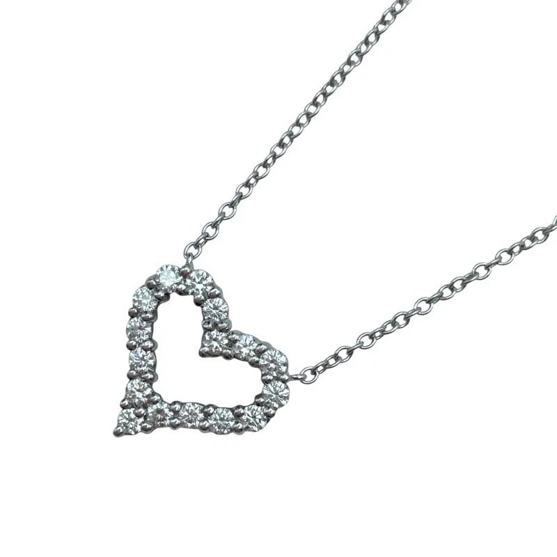 TIFFANY & CO. NECKLACE PLATINUM PT950 JEWELRY: Tiffany & Co. Necklace Platinum Pt950 Jewelry Brand: Tiffany & Co. Type/Style: Necklace Material: Pt950 Color: PT Size: Size Height: approx. 11.3mm Width: approx. 11.8mm Chain length: approx. 40cm